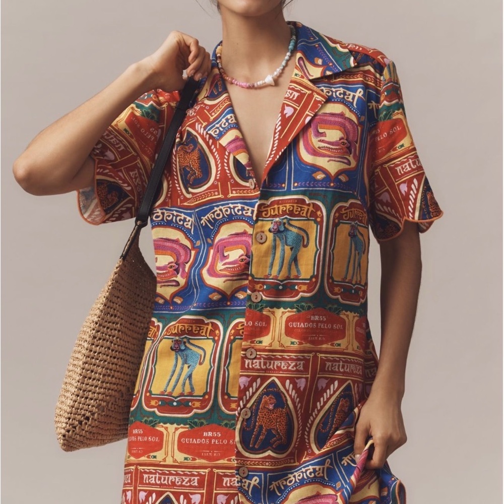 Anthropologie X Farm rio scalloped dress - Picture 4 of 4